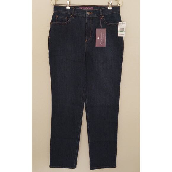 Gloria Vanderbilt Amanda Jeans Sz 8, Slimming, Tapered, Classic Fit, Dark Blue - Picture 1 of 10